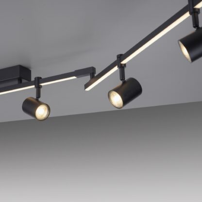 Takspot BARIK, svart taklampa med 6 riktbara LED spotljus, snygg design - Bild 3