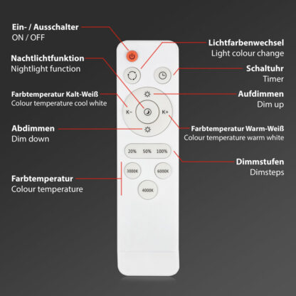 Plafond KRISTO, kristalloptik, LED, vit, rund taklampa, ink. fjärrkontroll - Bild 5