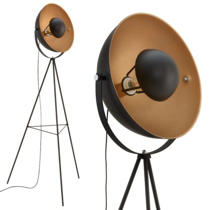 Golvlampa STUDIO, svart-guld, fotostudio lampa - Bild 5
