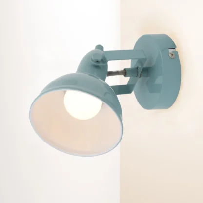 Spot vägg- och taklampa MINTI, singel, mint-vit - Bild 4