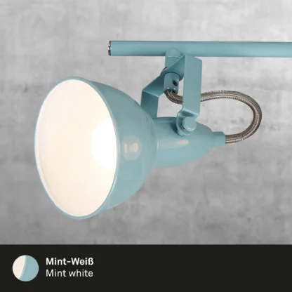 Spot vägg- och taklampa MINTI, quattro, mint-vit - Bild 4