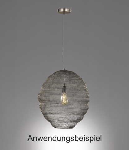 Pendellampa DORLA, trådskärm i vintage look - Bild 2