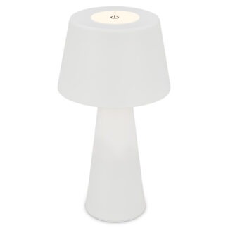 Bordslampa AKKA, LED, vit, utomhus, portabel med batteri