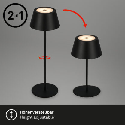 Bordslampa UTA, LED, svart, utomhus, portabel med batteri - Bild 4