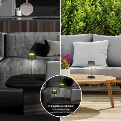 Bordslampa UTA, LED, svart, utomhus, portabel med batteri - Bild 5