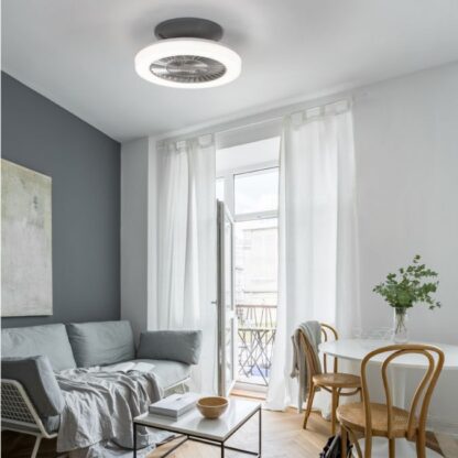 Takfläkt WINDY, med LED belysning, modern, vit - Bild 5