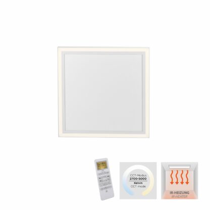 IR termolight panel BEROA 1, LED lampa med inbyggd infrarödvärme vit - Bild 9