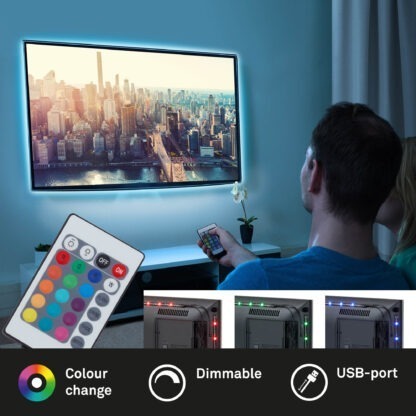LED Stripe SUPERLINE RGB IP20 48 LED’s 16V för TV med fjärrkontroll 0,5m - Bild 3