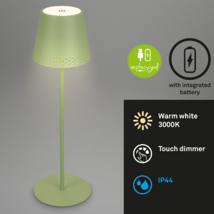 Bordslampa PINO utomhus portabel grön batteri LED - Bild 4