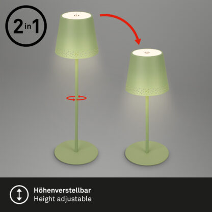 Bordslampa PINO utomhus portabel grön batteri LED - Bild 2