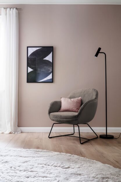 Golvlampa STINA, svart matt finish, dimbar, modern enkel form - Bild 4