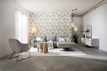 Golvlampa CALLA, svart matt, bambu skärm, naturfärgad - Bild 3