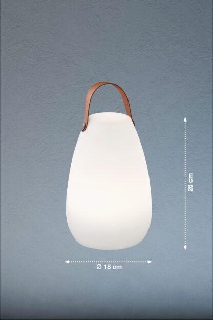 Bordslampa RUBY, RGB outdoor lampa, vit, fjärrkontroll, dimbar, perfekt till strandliv - Bild 4