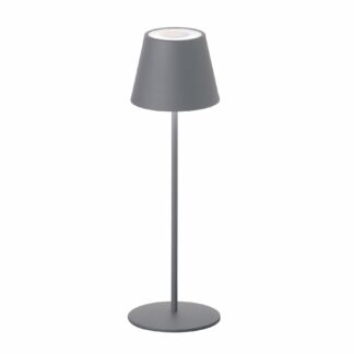 Bordslampa COSENZA, RGB outdoor ljus, grå matt, dimbar med sensor