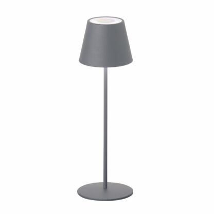 Bordslampa COSENZA, RGB outdoor ljus, grå matt, dimbar med sensor