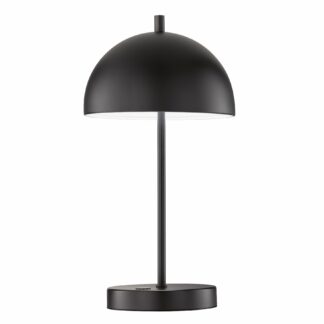 Bordslampa KIA, svart matt-finish, metall skärm matt svart, glossy vit på insida