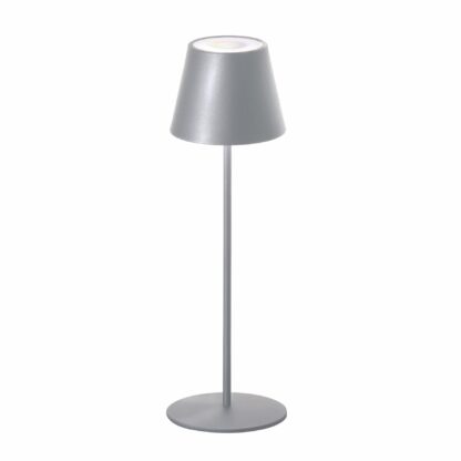 Bordslampa COSENZA, utomhus ljus, silver, med sensor dimbar