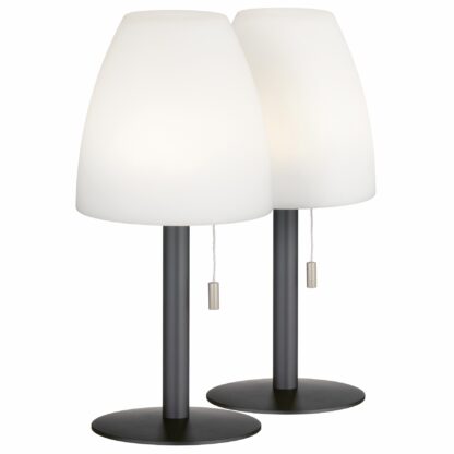 Bordslampa FIUMARA, 2-set, outdoor light, grå, vit, 2 steg dimbar - Bild 4