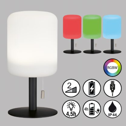 Bordslampa LARINO, outdoor light, sand anthracite, 2 steg RGB dimfunktion - Bild 6