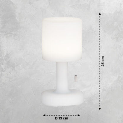 Bordslampa TERMOLI, 2-set, outdoor light, vit, 2 steg dimbar - Bild 7