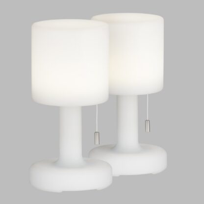 Bordslampa TERMOLI, 2-set, outdoor light, vit, 2 steg dimbar - Bild 5