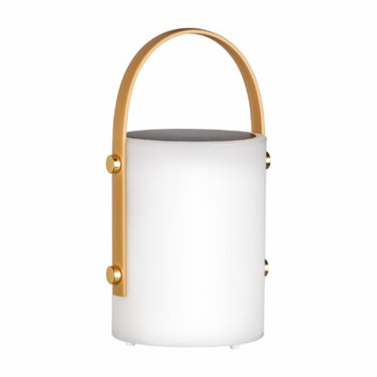 Bordslampa BARI, solcell outdoor lampa, vit, 3 steg dimbar, picknick lampa