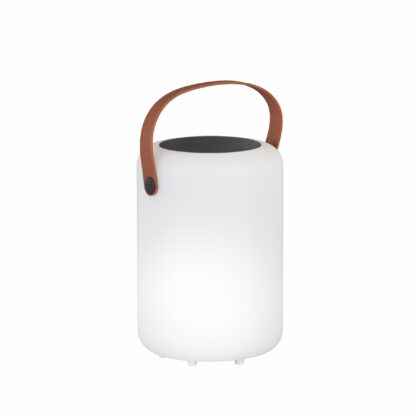 Bordslampa ORNO, solcellslampa, outdoor, vit, dimbar, praktiskt att ta med ut