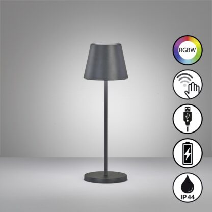 Bordslampa COSENZA 2.0, sand-svart, med sensor dimmer - Bild 2