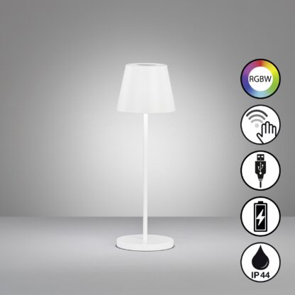 Bordslampa COSENZA 2.0, sand vit, med sensor dimmer - Bild 2