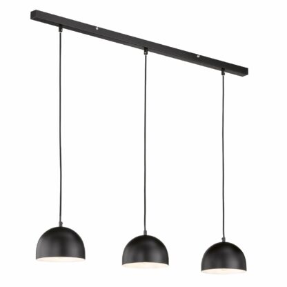 Pendellampa KIA, svart matt-finish, metall skärm matt svart, glossy vit inside