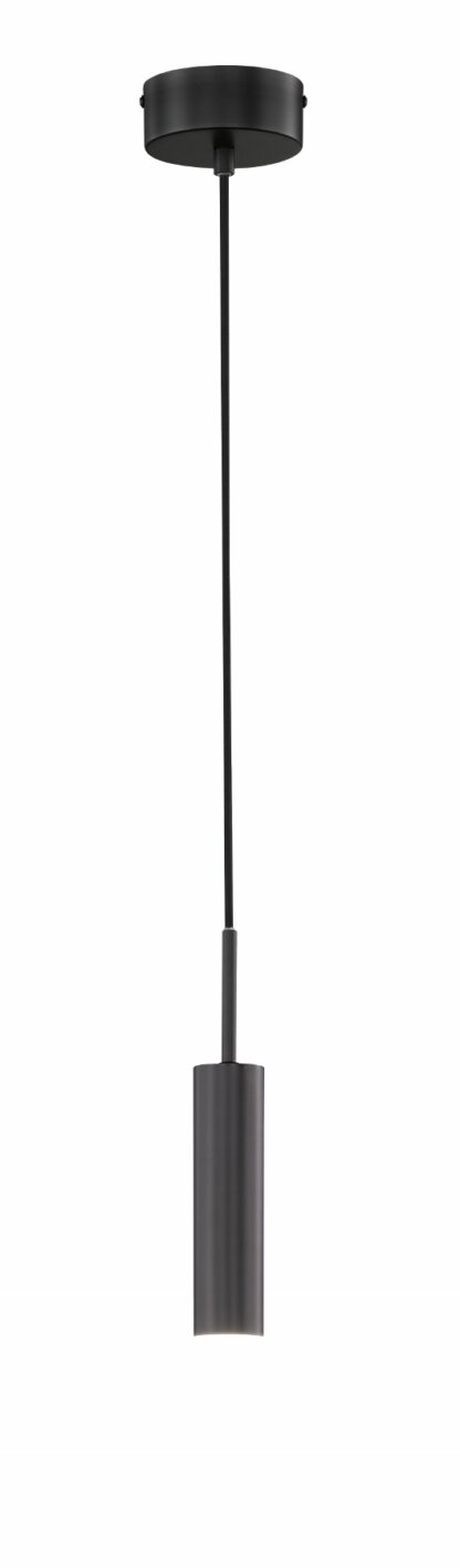Pendellampa STINA, svart matt-finish, med 3 steg dimmer