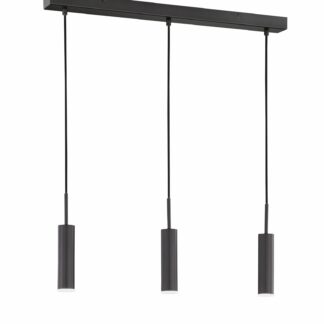 Pendellampa STINA, svart matt-finish, med 3 steg dimmer
