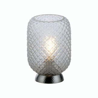 Bordslampa REISHI, snygg liten lampa med glasskärm