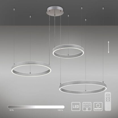 Pendellampa LILLUTI, stor modern LED lampa, silver matt - Bild 8