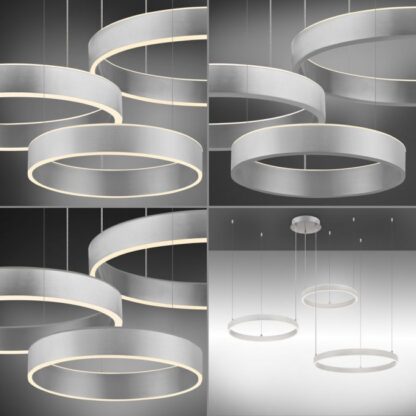 Pendellampa LILLUTI, stor modern LED lampa, silver matt - Bild 9
