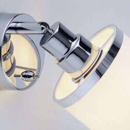 Vägglampa ACCOR, enkel spot, krom, beige - Bild 9