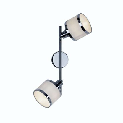 Taklampa ACCOR, spot med två ljus, krom, beige - Bild 8