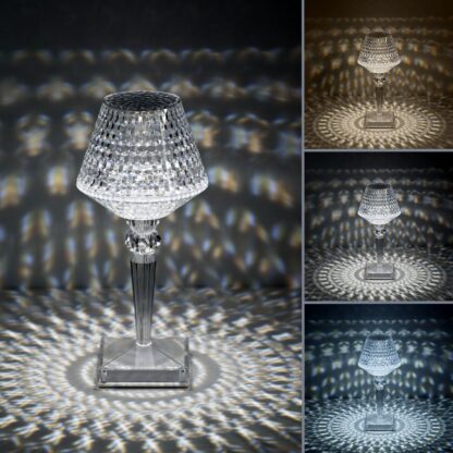 Bordslampa KRISTALA, portabel med USB kabel - Bild 3