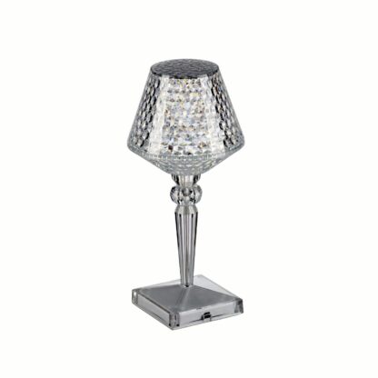 Bordslampa KRISTALA, portabel med USB kabel