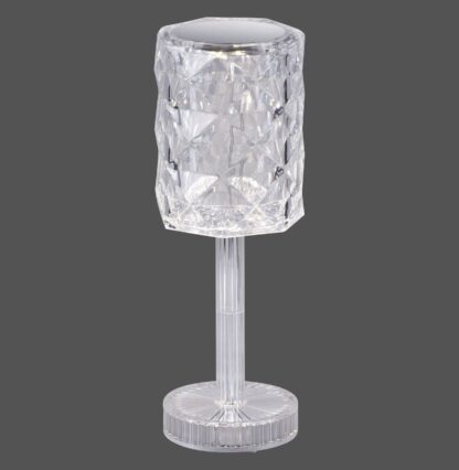 Bordslampa KRISTALA, diamant ljuseffekter, portabel med USB kabel - Bild 3