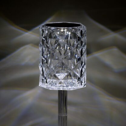 Bordslampa KRISTALA, diamant ljuseffekter, portabel med USB kabel - Bild 6