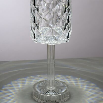 Bordslampa KRISTALA, diamant ljuseffekter, portabel med USB kabel - Bild 9