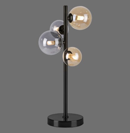 Bordslampa POPSICLE, grå, beige, glaskulor, retro design - Bild 4