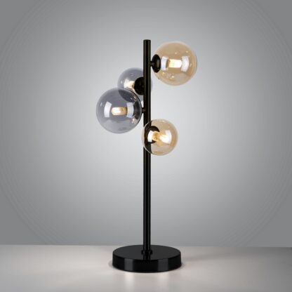 Bordslampa POPSICLE, grå, beige, glaskulor, retro design - Bild 6