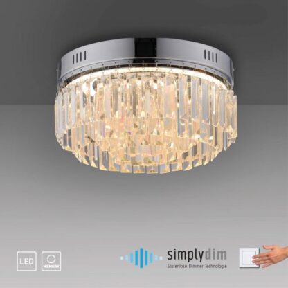 Taklampa KRISTA, kristall design - Bild 7