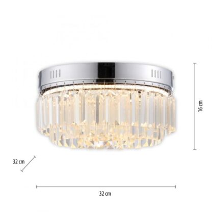 Taklampa KRISTA, kristall design - Bild 6