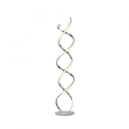 Golvlampa KIRIBI, LED, krom, organisk design