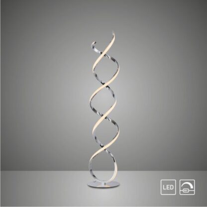 Golvlampa KIRIBI, LED, krom, organisk design - Bild 8