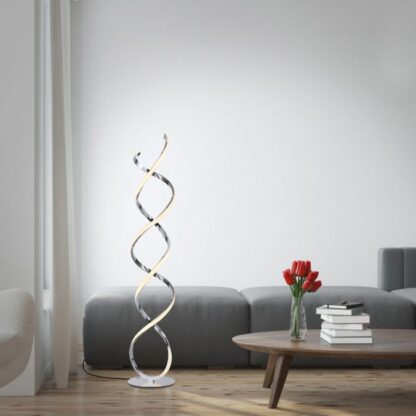 Golvlampa KIRIBI, LED, krom, organisk design - Bild 2