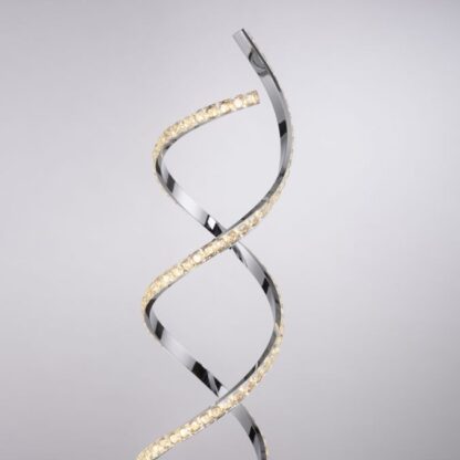 Golvlampa KIRIBI, DNA formad lampa, krom, kristall - Bild 4